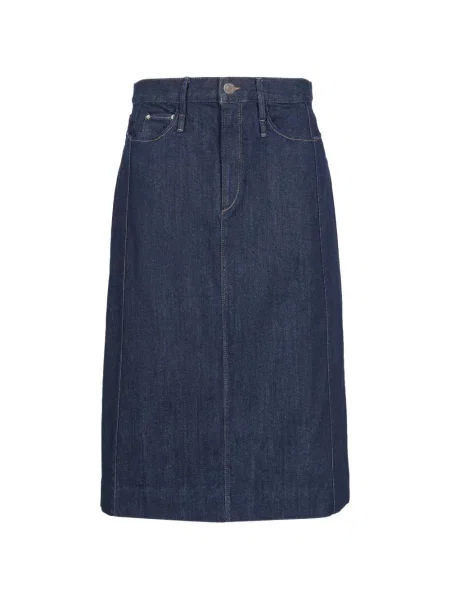 Fustă din denim Jnby în linie A albastru