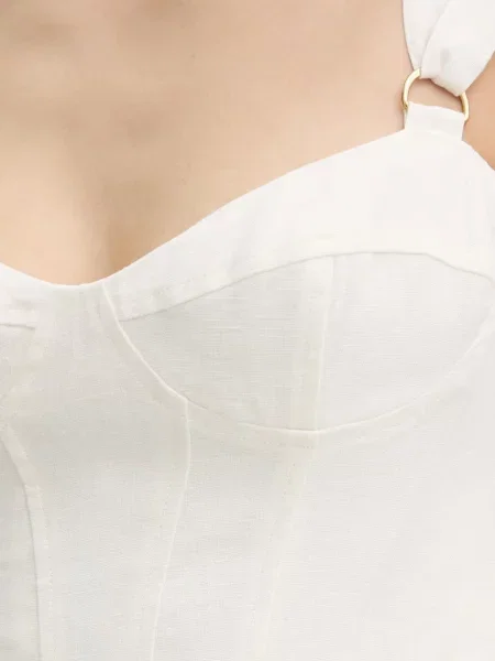 Лляна блуза Bardot