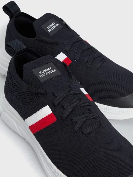 Смугасті трикотажні кросівки Tommy Hilfiger сині