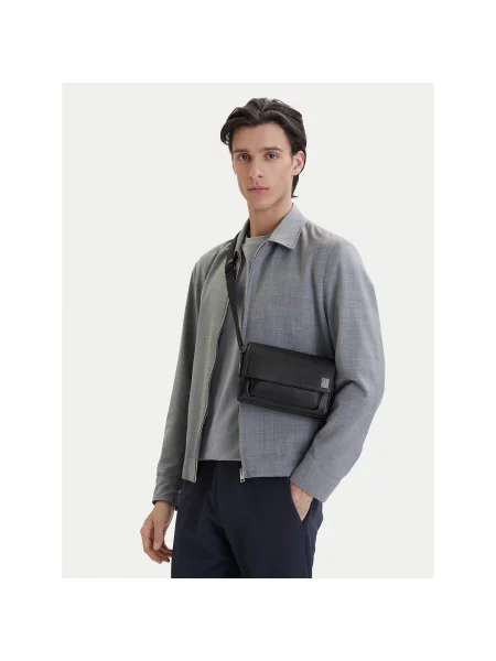 Calvin Klein Дамска чанта Emblem Hw Small Slap Messenger черен
