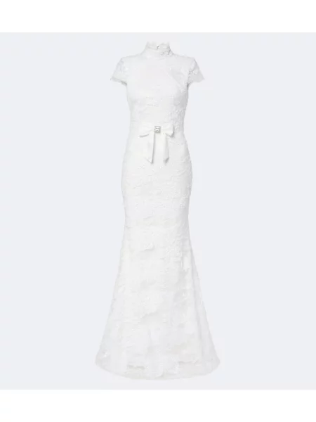 Rochie Rebecca Vallance din dantelă cu spatele deschis alb
