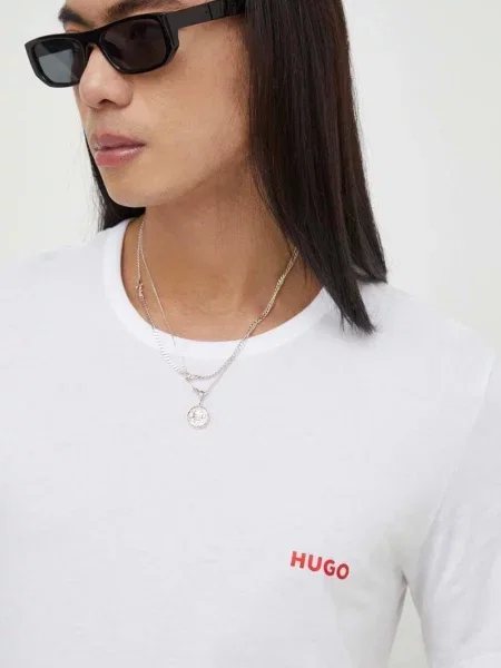 HUGO tričko T-SHIRT RN TRIPLET P bílé