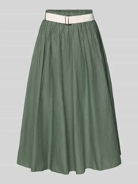 Spódnica midi z marszczeniami Zabaione khaki