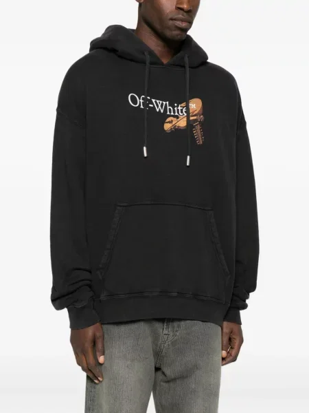 Hanorac cu glugă Off-white alb