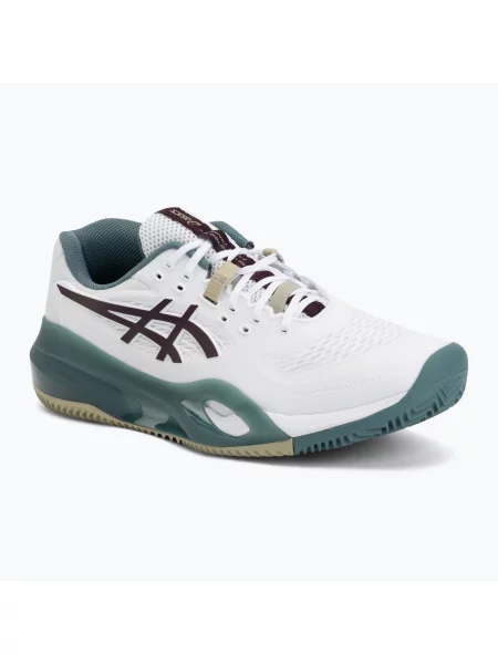 Încălțăminte de tenis pentru bărbați ASICS Gel-Resolution X Clay white/dark aubergine alb