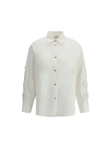 Forte Forte koszula relaxed z kołnierzykiem klasycznym shirt biały