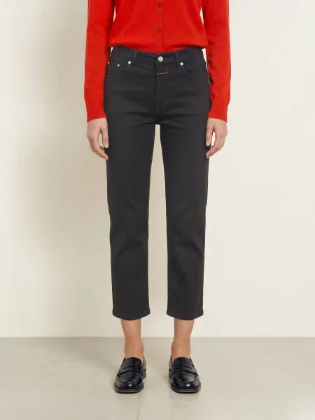 Closed Jeansy Cropped Milo schwarz czarne