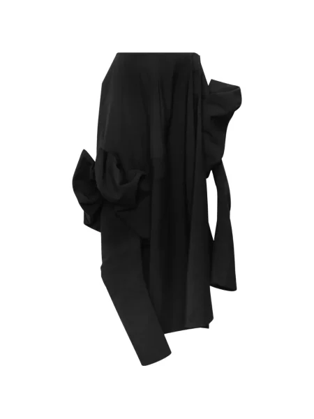 Fustă midi Comme Des Garçons drapată negru