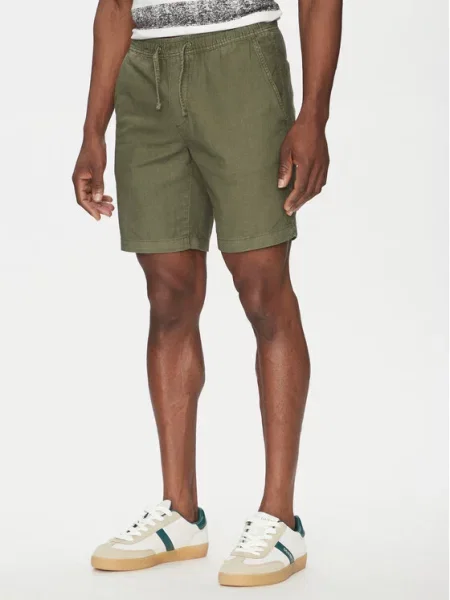 Kratke hlače iz tkanine INDICODE kaki