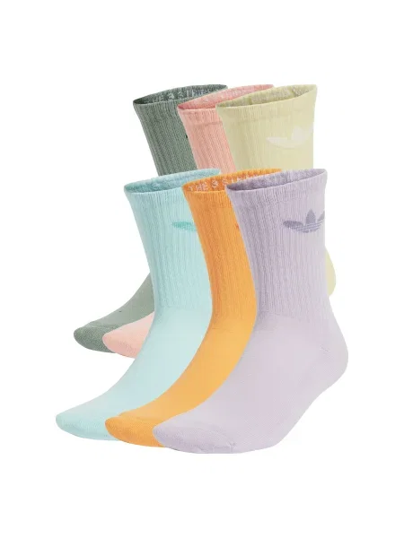 ADIDAS ORIGINALS Čarape Trefoil svijetloplava kaki / ljubičasta / narančasta / rosé zelena