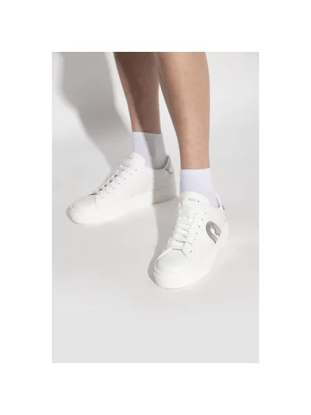 Sneakersy Furla skórzane białe