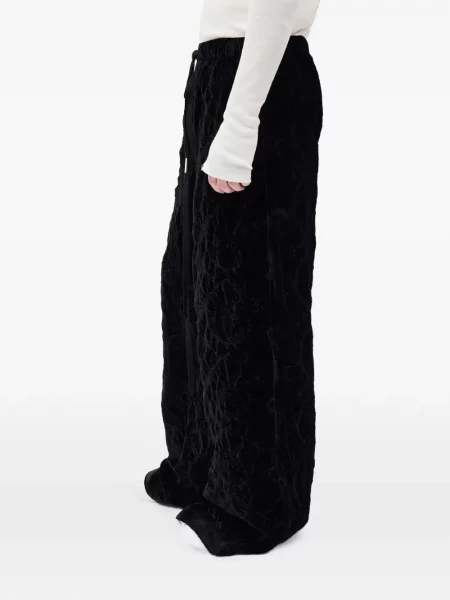 Βελούδινο παντελόνι Ann Demeulemeester paisley μαύρο