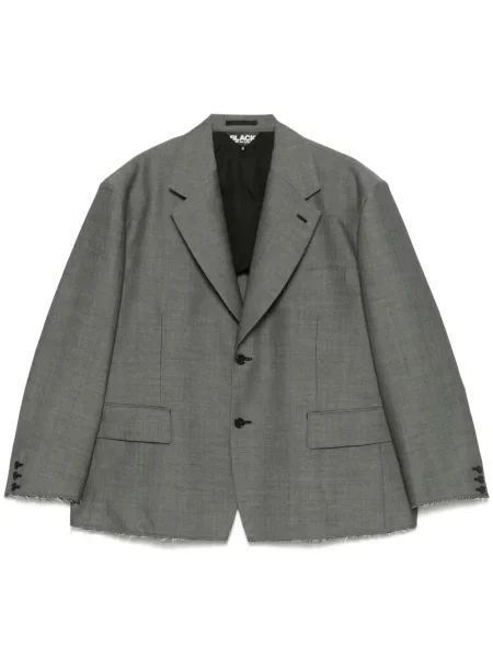 Блейзър Black Comme Des Garçons с десен рибена кост черно