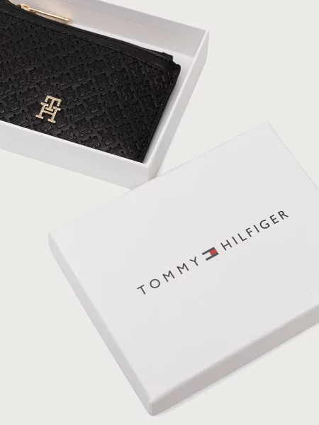 Tommy Hilfiger портфейл дамски от имитация на кожа черно