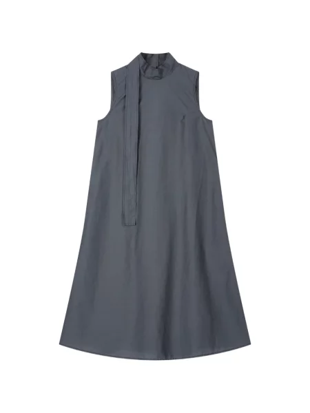 Rochie fără mâneci Tomboy fără mâneci în linie A de costum gri