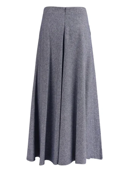 Fustă din denim Sara Roka în linie A gri