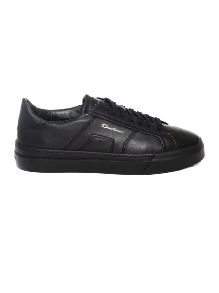 Sneakersy Santoni skórzane czarne