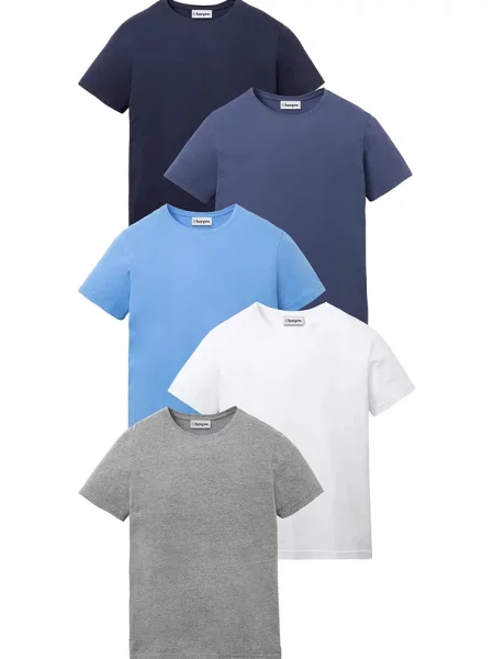 T-shirt 5 szt. niebieska