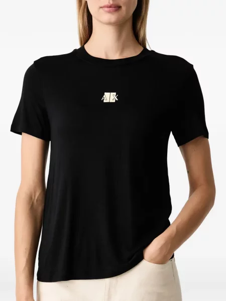 Tricou Armani Exchange cu autograf negru