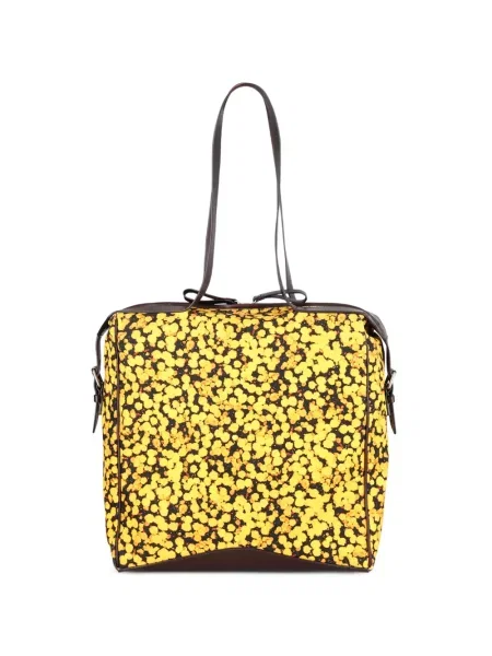 Geantă Dries Van Noten din canvas galben