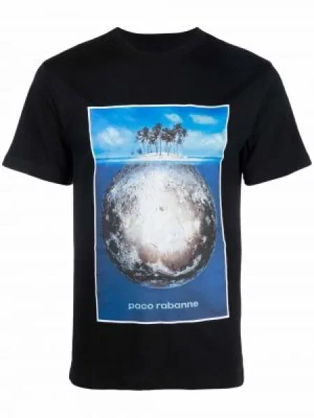 Tricou Paco Rabanne cu imagine negru