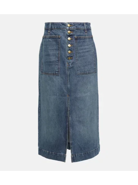 Spódnica jeansowa Ulla Johnson niebieska