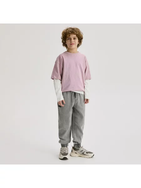 Reserved Džíny jogger světle šedá