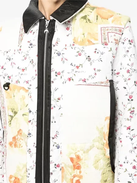 Geacă Marine Serre cu model floral alb