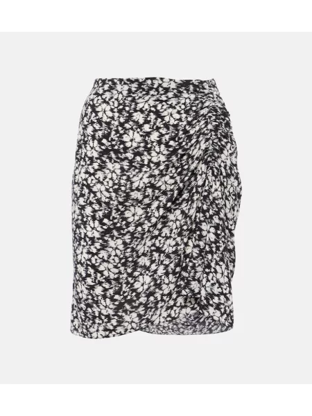Fustă Marant Etoile cu model floral negru