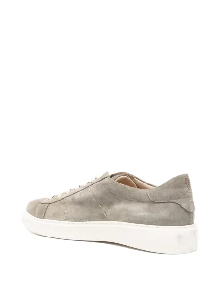 Sneakerși Eleventy din piele de căprioară verde