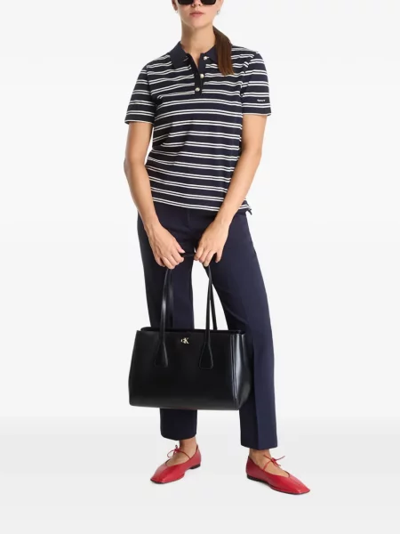 Tricou polo Gant cu dungi albastru