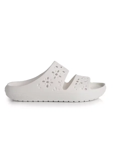 Crocs Natikače Classic Floral Cutout Sandal bijela