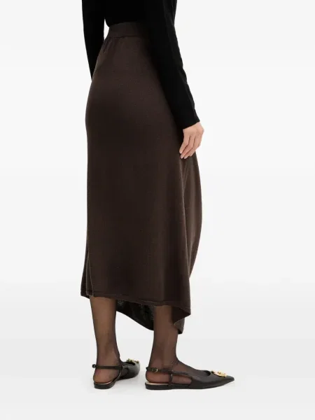 Fustă Liviana Conti drapată maro