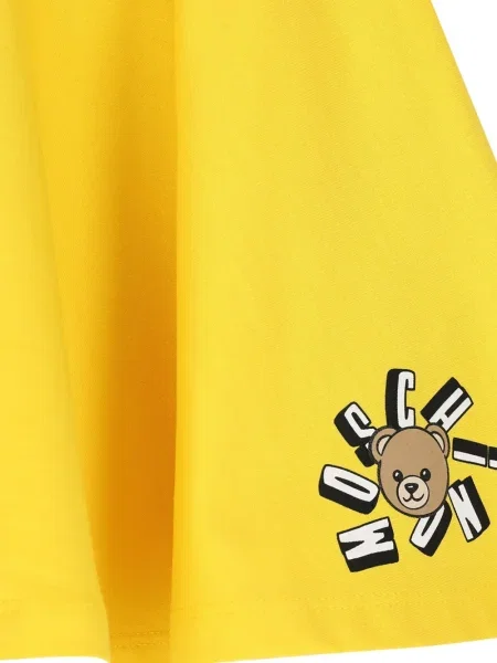 Spódnica mini dziecięca Moschino żółta
