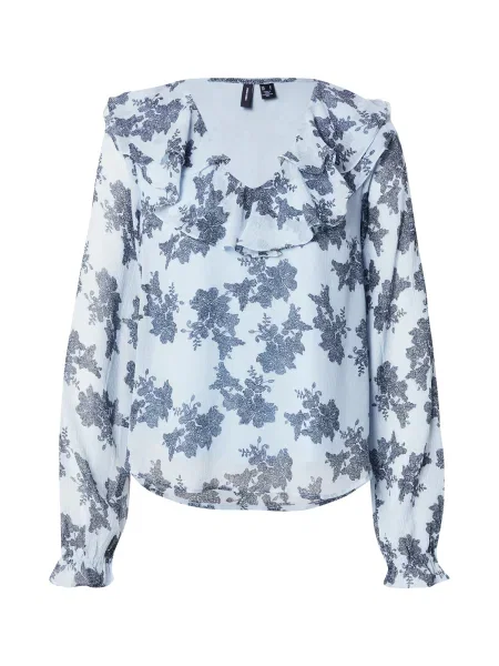 VERO MODA Bluză VMCAMILLE marin / porumbel albastru
