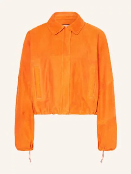 Sem Per Lei Kurtka Skórzana orange pomarańczowa