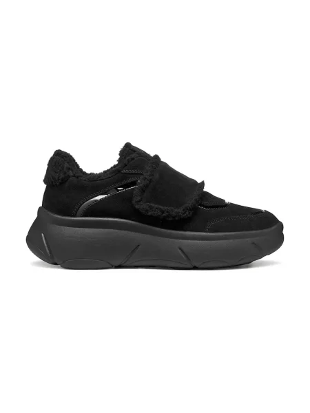 Geox D NEBULA X sneakers pentru femei din piele întoarsă negru