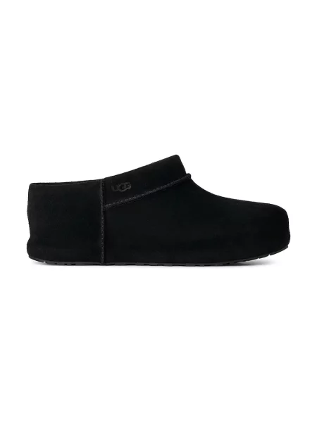 UGG papuci de casă pentru femei din piele întoarsă W Enwrap Clog negru