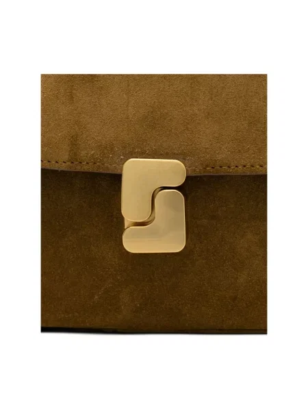 Torebka crossbody Soeur zamszowa brązowa