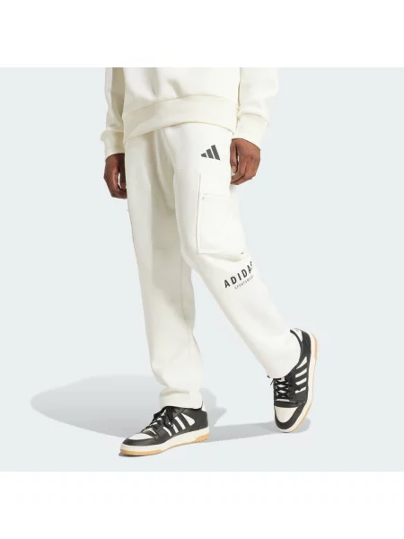 Kalhoty ALL SZN Fleece Graphic Loose Cargo bílé