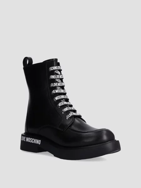 Кожаные ботинки Moschino черные