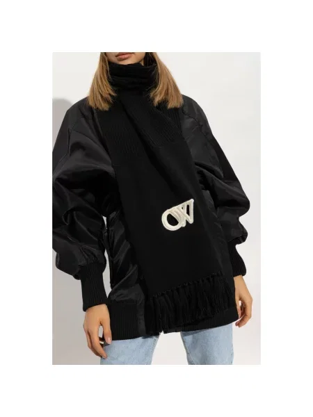 Szal Off-white wełniana biała