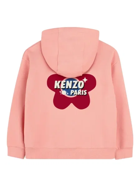 Bluza z kapturem dziecięca Kenzo różowa