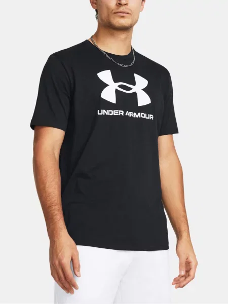 Pánske tričko Under Armour Sportstyle Logo Update black/white čierna