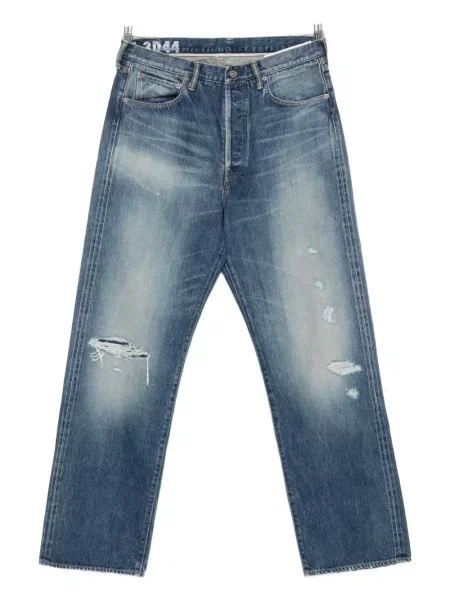 Дънки Visvim с протрити краища синьо