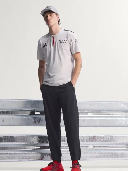 ADIDAS PERFORMANCE Funkčné tričko Audi Revolut Formula One Team Engineers & Marketing antracitová / čierna biela