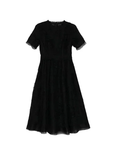 Rochie midi Shiatzy Chen din dantelă negru