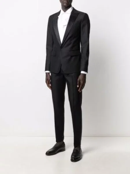 Křišťálový oblekový jednořadý oblek Dsquared2 černý