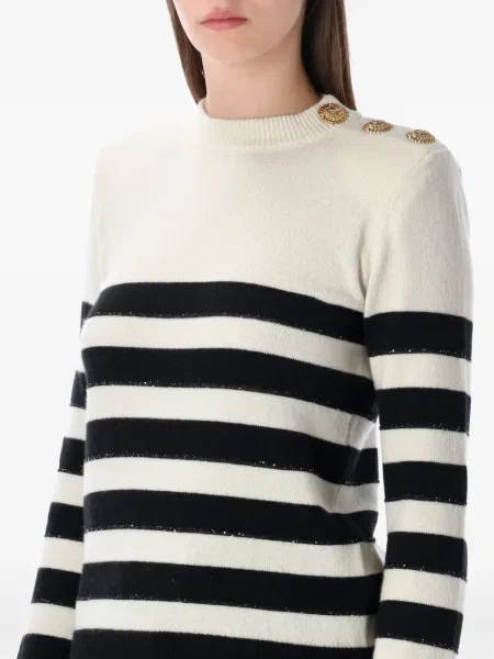 Pulover Balmain cu dungi alb