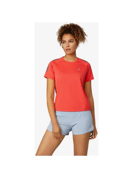 T-shirt ASICS Icon z krótkim rękawem w kolorze koralowo-różowym S różowa